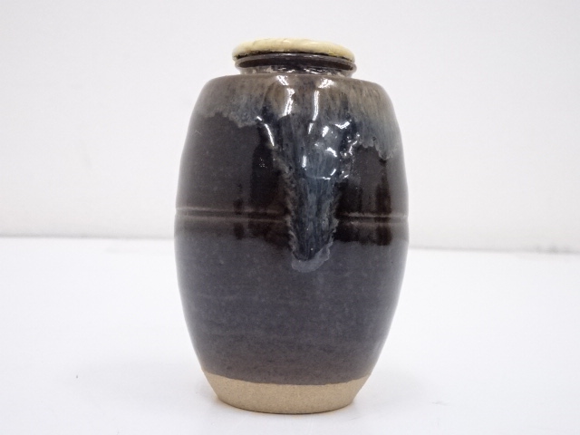 肩衝茶入　茶道具　平安喜山作　期間限定価格 Amazon.co.jp: 平安万代喜山造肩衝茶入共箱仕覆付茶道具茶器有栖川裂中